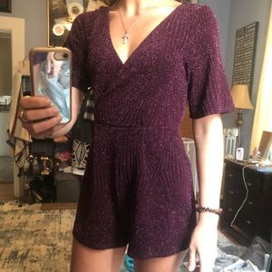 Wine colored romper. Francesca’s